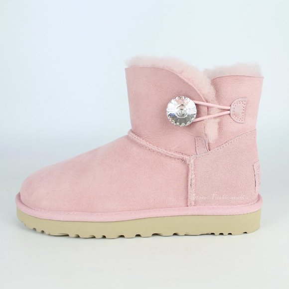 NEW UGG Mini Bailey Button Bling Boots - Comfort Warm Winter Shoes - Picture 5 of 14